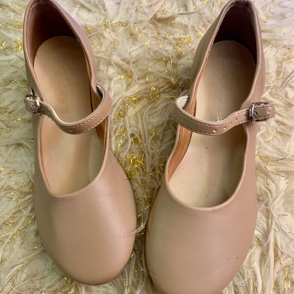 SoDanca Childrens Beige Tap Shoes SZ12